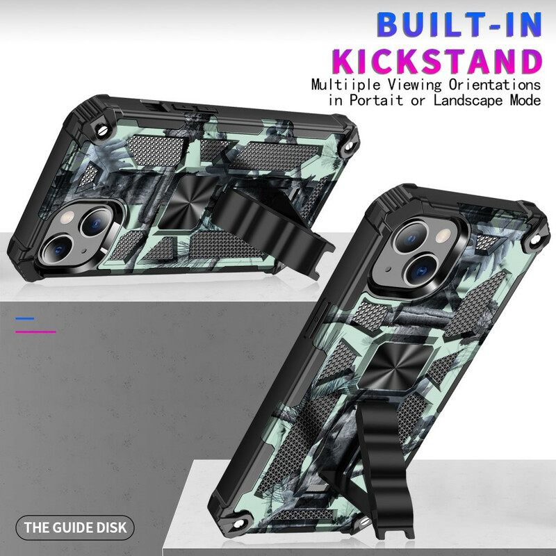 Kuori iPhone 13 Pro Max Camouflage Irrotettava Tuki
