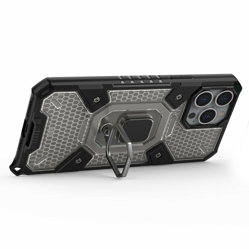 Kuori iPhone 13 Pro Max Honeycomb Renkaalla