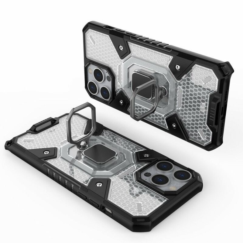 Kuori iPhone 13 Pro Max Honeycomb Renkaalla