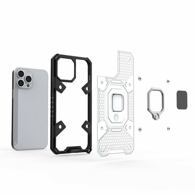 Kuori iPhone 13 Pro Max Honeycomb Renkaalla