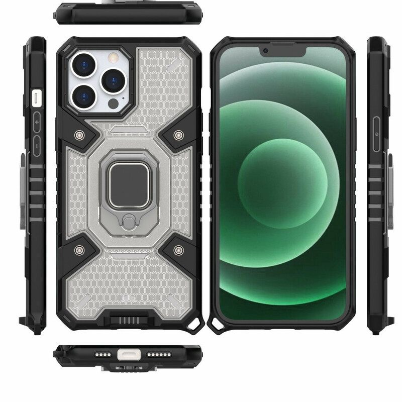 Kuori iPhone 13 Pro Max Honeycomb Renkaalla