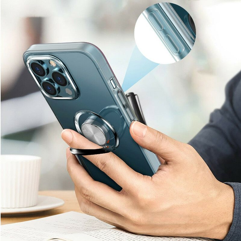 Kuori iPhone 13 Pro Max Läpinäkyvä Rengastuella
