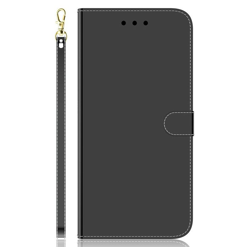 Nahkakotelo iPhone 13 Pro Max Keinonahkainen Peilin Kansi