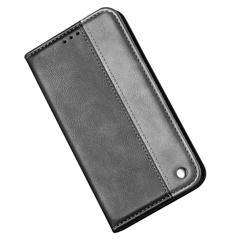 Puhelinkuoret iPhone 13 Pro Max Kotelot Flip Bicolor Leather Effect