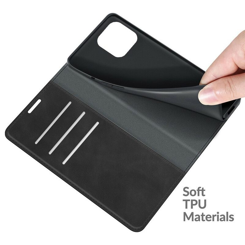 Puhelinkuoret iPhone 13 Pro Max Kotelot Flip Silk Soft Leather Effect
