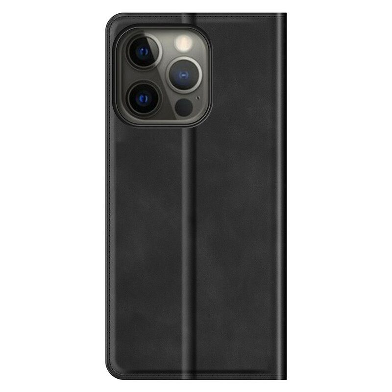 Puhelinkuoret iPhone 13 Pro Max Kotelot Flip Silk Soft Leather Effect