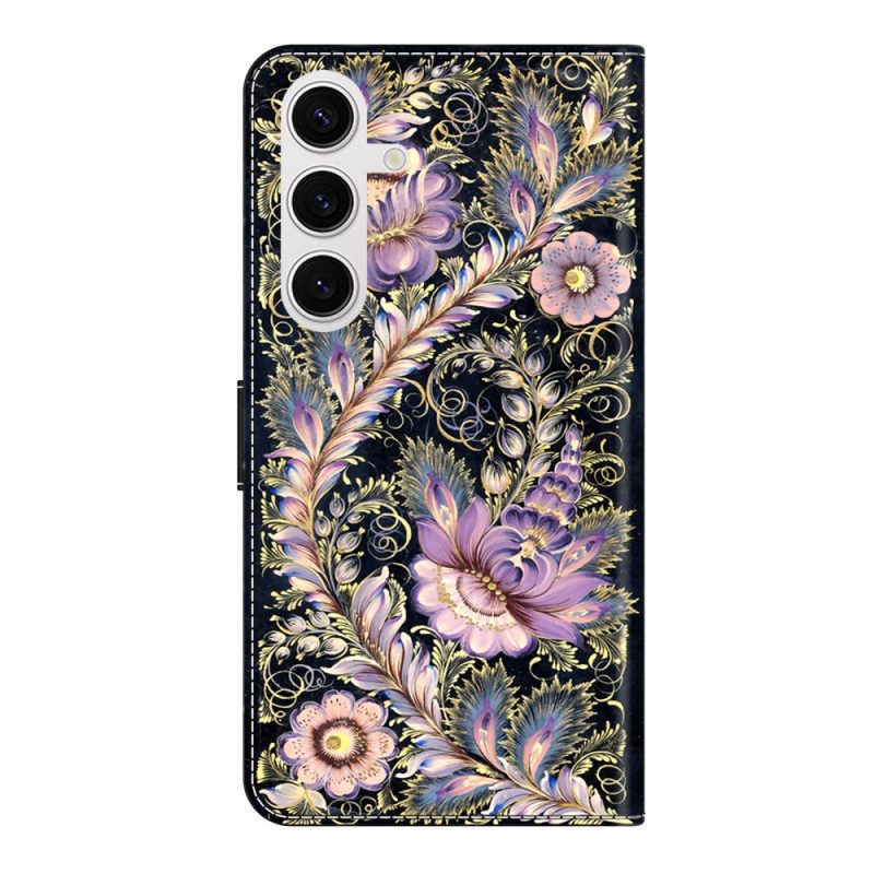 Kotelot Samsung Galaxy S26 Plus Puhelinkuoret Vintage-kultainen Rintanappikuvio