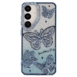 Kuori Samsung Galaxy S26 Plus 3d-perhosia Ja Strassikiviä