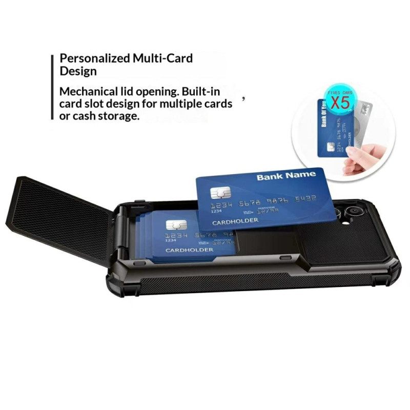 Kuori Samsung Galaxy S26 Plus Läpinäkyvä Korttikotelo Suojakuori