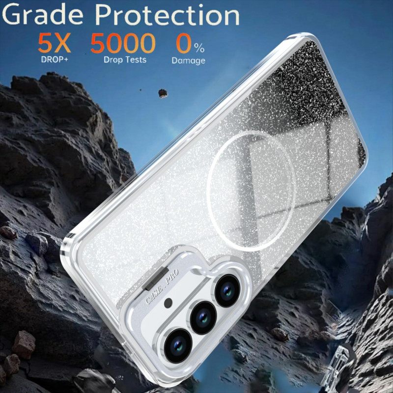 Kuori Samsung Galaxy S26 Plus Magneettinen Liukuvärjätty Kimalle Ja Tausta