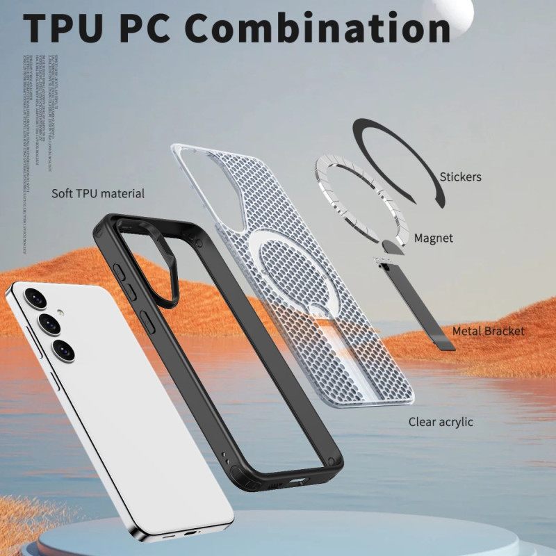 Kuori Samsung Galaxy S26 Plus Magneettinen Ruudukkokuvioinen