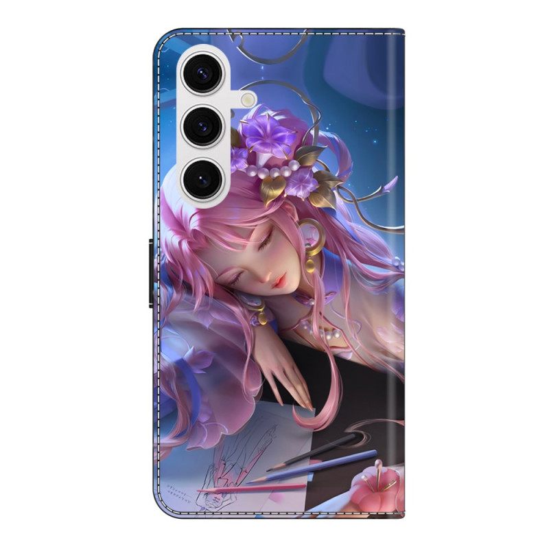 Nahkakotelo Samsung Galaxy S26 Plus Prinsessa Ruusunen