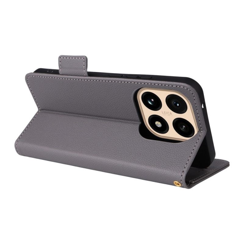 Kotelot Xiaomi 15t Keinonahkaa Hihnalla