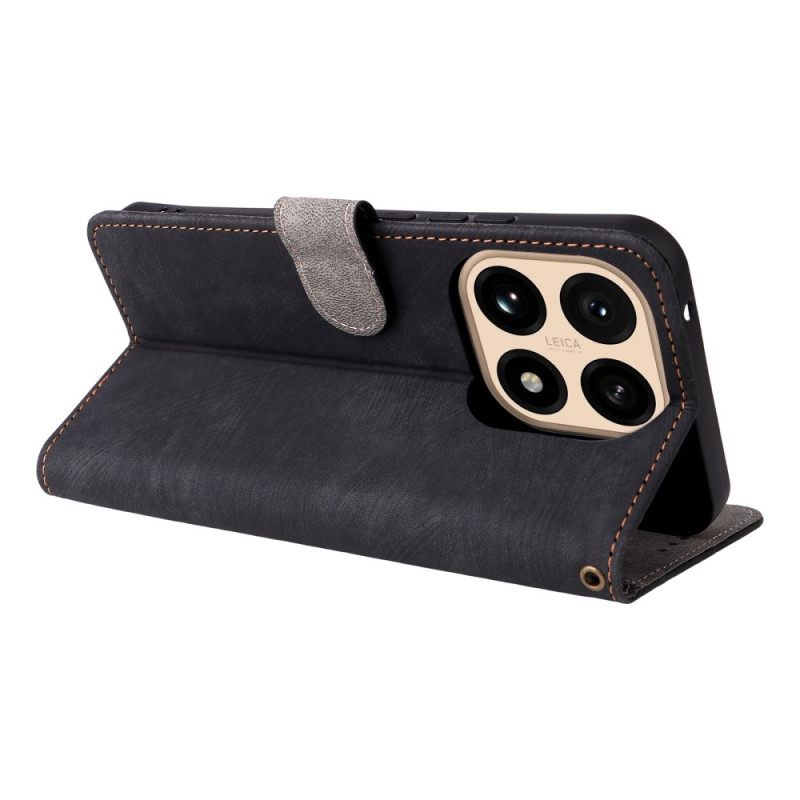 Kotelot Xiaomi 15t Puhelinkuoret Rfid-suojattu Mokkanahkajäljitelmä