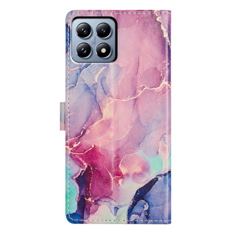 Kotelot Xiaomi 15t Vihreä Ja Vaaleanpunainen Marmori