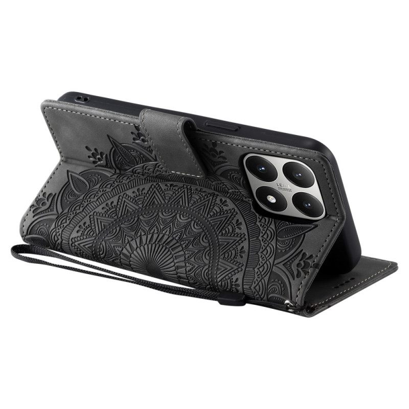 Kuoret Xiaomi 15t Mandala-mokkanahkakuvioinen Lompakko