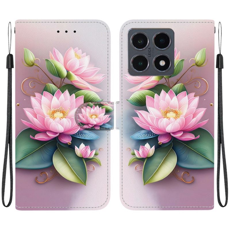 Nahkakotelo Xiaomi 15t Lootuskuvio