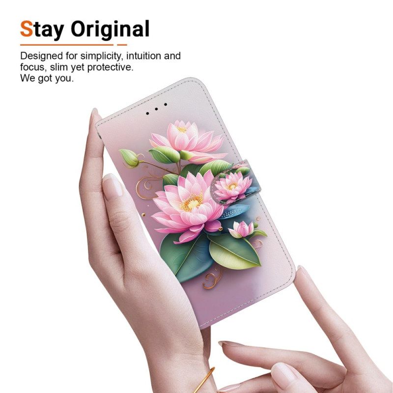 Nahkakotelo Xiaomi 15t Lootuskuvio