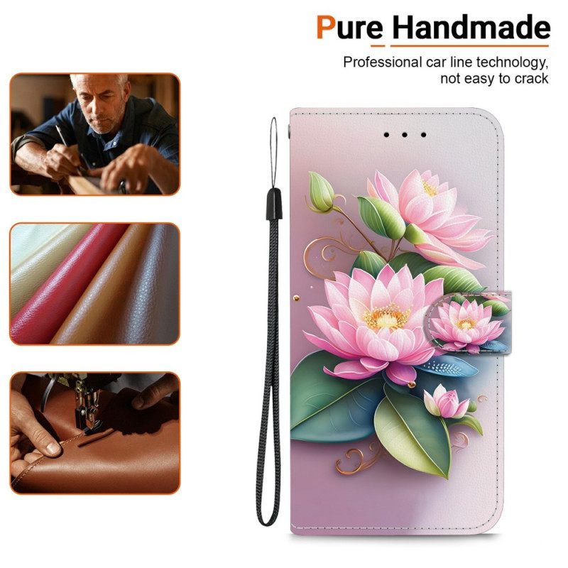 Nahkakotelo Xiaomi 15t Lootuskuvio