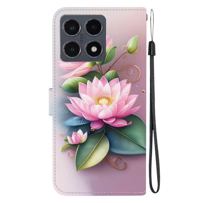 Nahkakotelo Xiaomi 15t Lootuskuvio