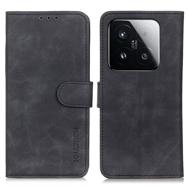 Nahkakotelo Xiaomi 15t Mokkanahkajäljitelmä Khazneh