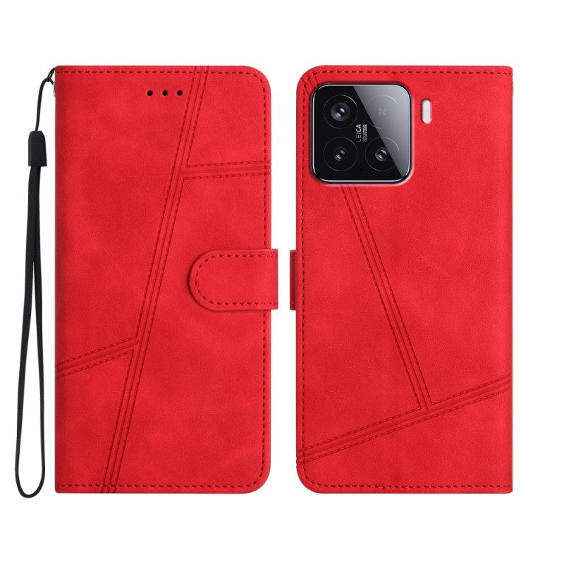 Nahkakotelo Xiaomi 15t Viivat Ja Raidat