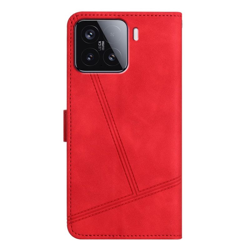 Nahkakotelo Xiaomi 15t Viivat Ja Raidat