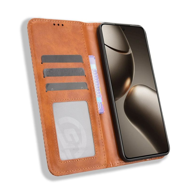 Nahkakotelo Xiaomi 15t Vintage-reunus