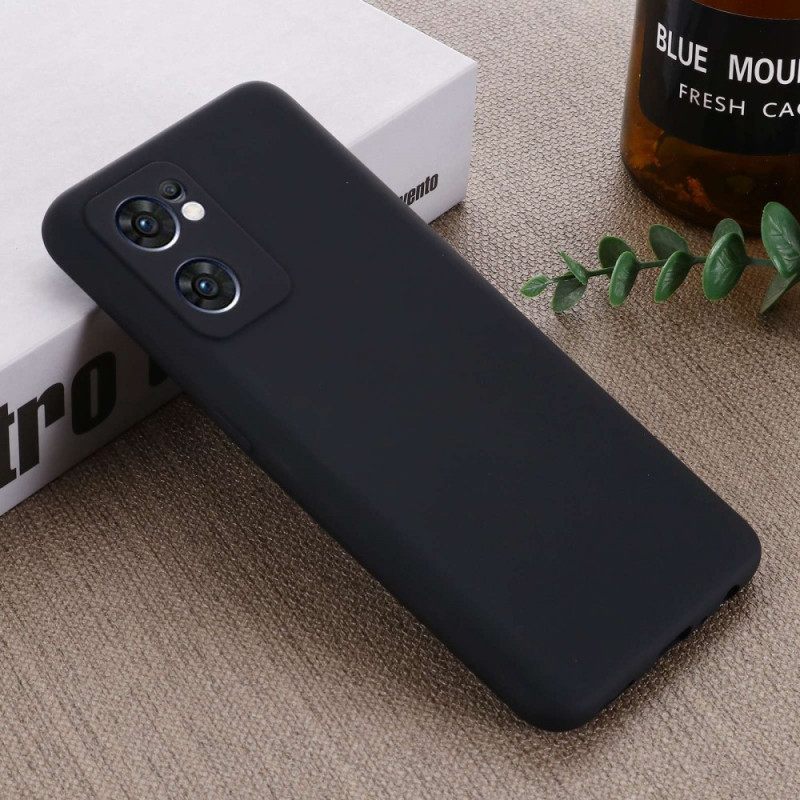 Case Oppo Find X5 Lite Nestemäinen Silikoni Kaulanauhalla