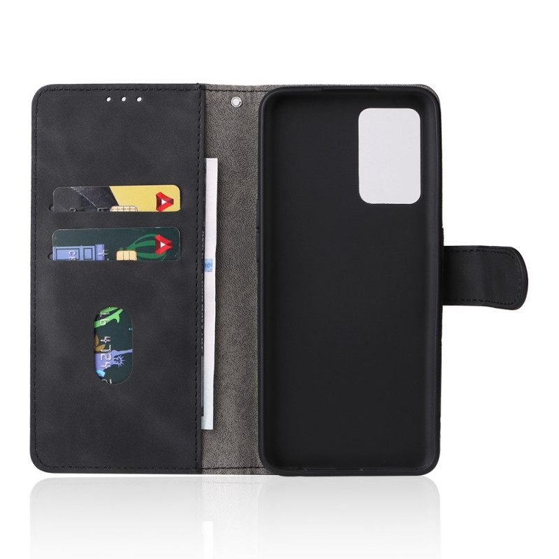 Flip Case Oppo Find X5 Lite Suojaketju Kuori Plain Leather Effect Strappy