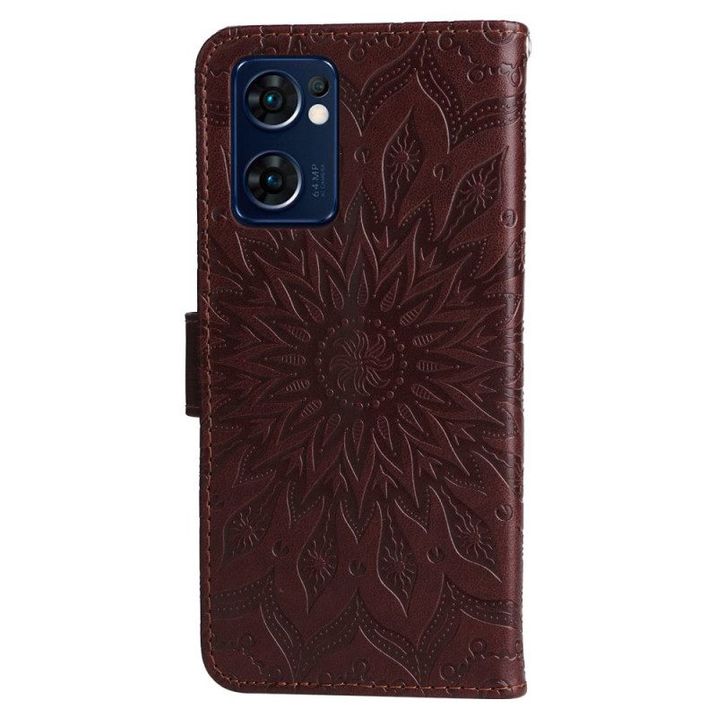 Kotelot Oppo Find X5 Lite Suojaketju Kuori Mandala Aurinkohihna