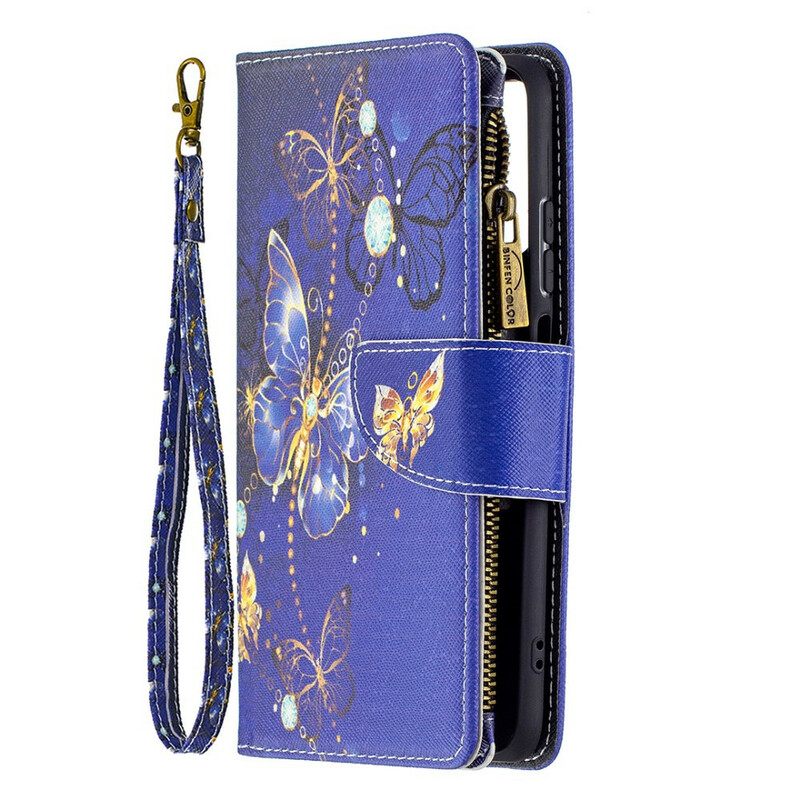 Kotelot Xiaomi Redmi Note 10 / 10S Butterflies Vetoketjullinen Tasku