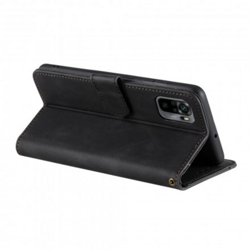 Kotelot Xiaomi Redmi Note 10 / 10S Keinonahkaiset Kaksiväriset Niitit