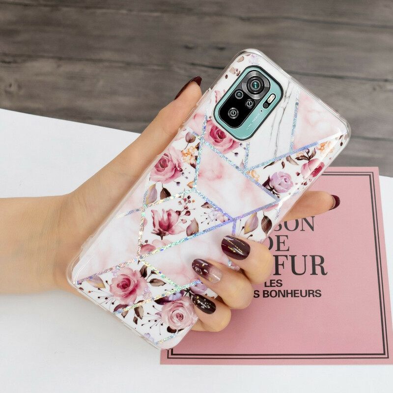 Kuori Xiaomi Redmi Note 10 / 10S Marmoroidut Kukat