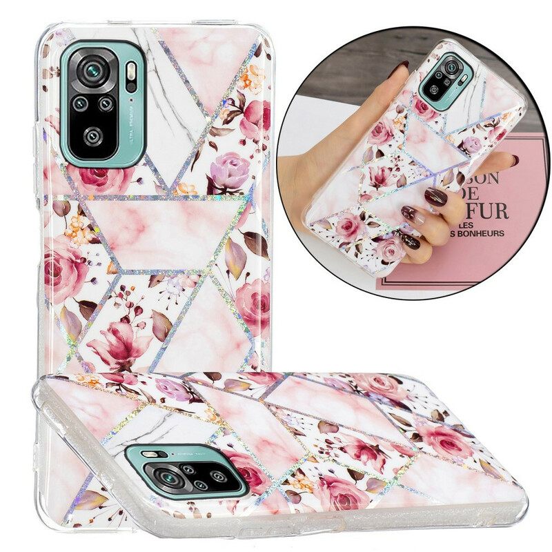 Kuori Xiaomi Redmi Note 10 / 10S Marmoroidut Kukat