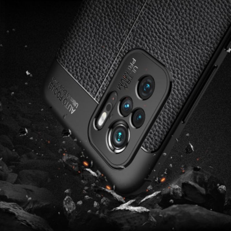 Kuori Xiaomi Redmi Note 10 / 10S Nahkaefekti Litsi Kaksinkertainen Linja