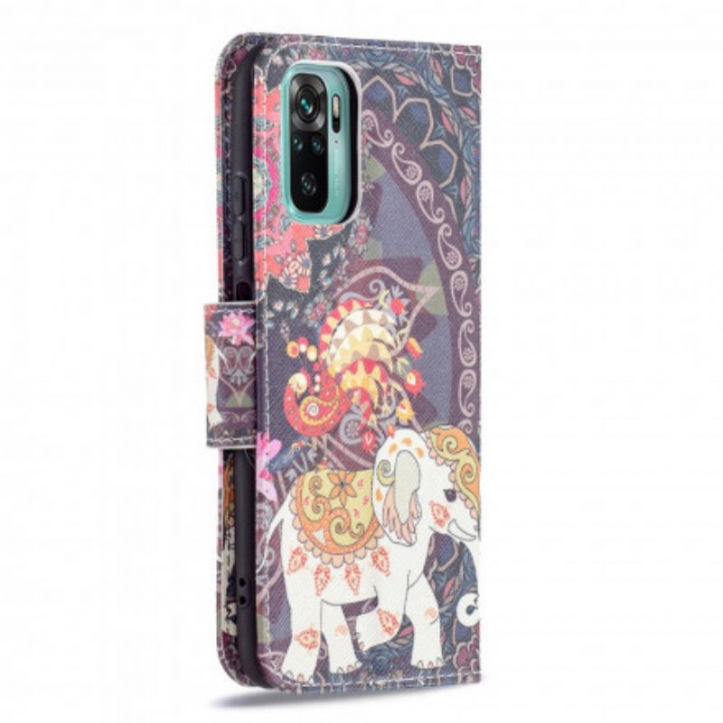 Nahkakotelo Xiaomi Redmi Note 10 / 10S Intian Norsut