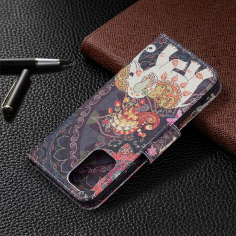 Nahkakotelo Xiaomi Redmi Note 10 / 10S Intian Norsut