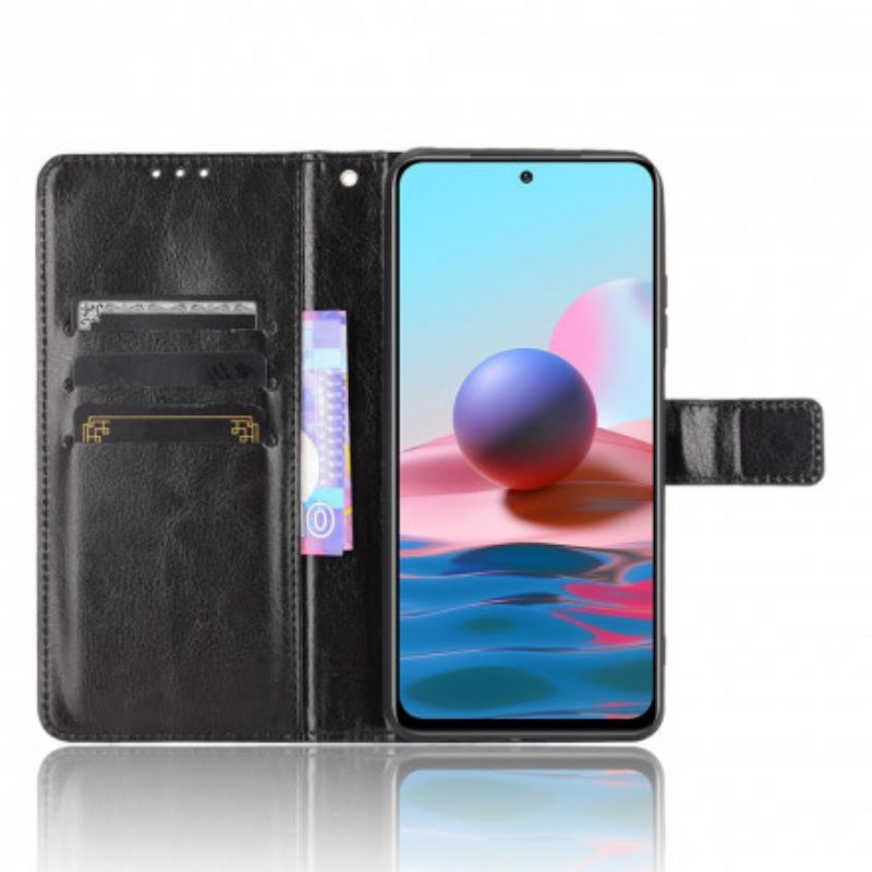 Nahkakotelo Xiaomi Redmi Note 10 / 10S Keinonahka Näyttävä
