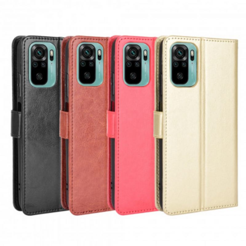 Nahkakotelo Xiaomi Redmi Note 10 / 10S Keinonahka Näyttävä
