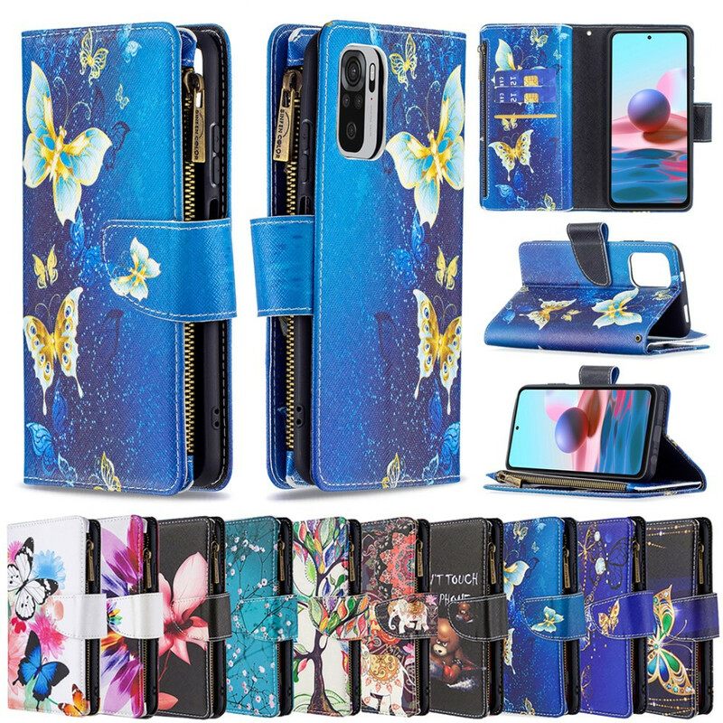 Nahkakotelo Xiaomi Redmi Note 10 / 10S Vetoketjullinen Pussikarhu