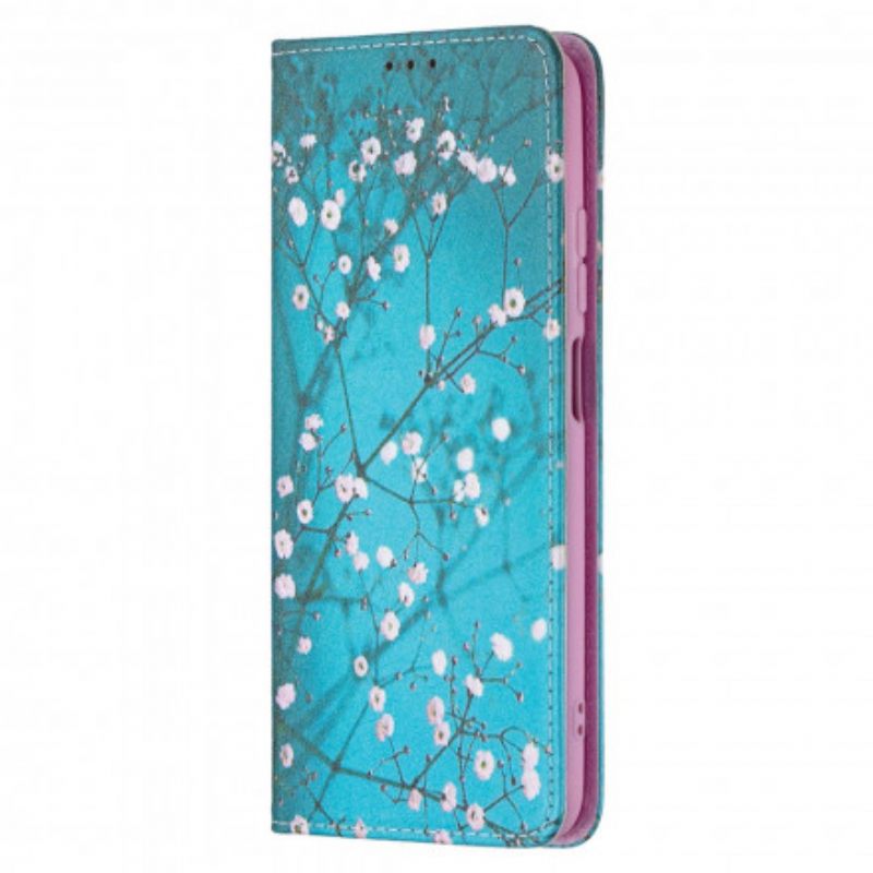 Puhelinkuoret Xiaomi Redmi Note 10 / 10S Kotelot Flip Kukkivat Oksat