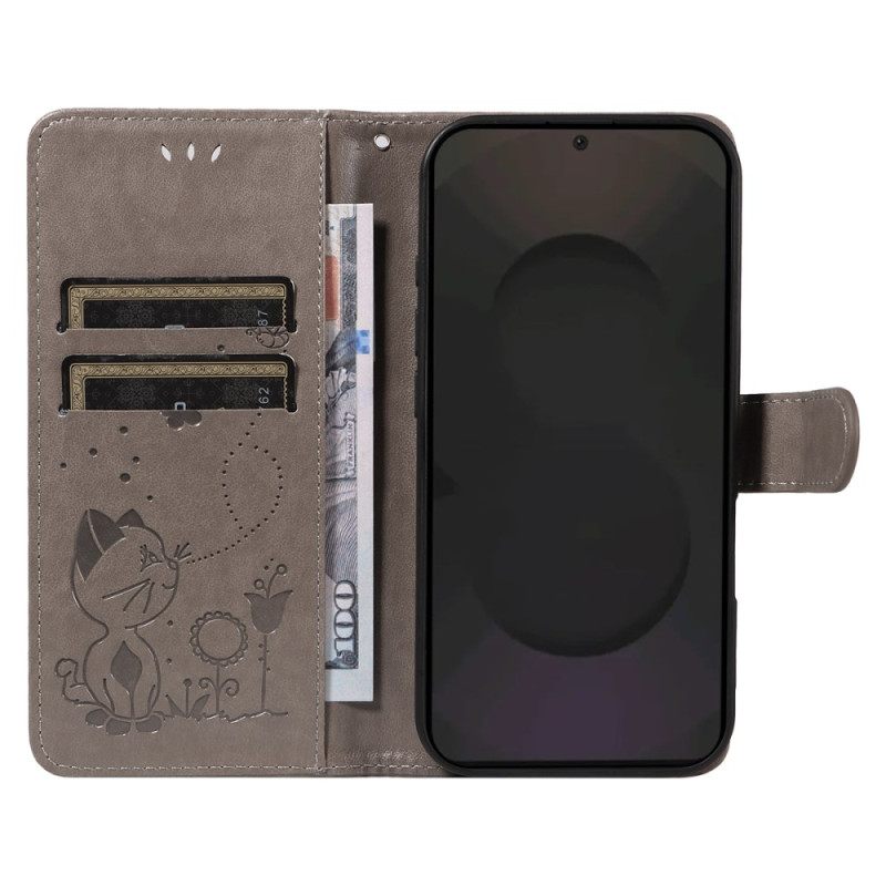 Kotelot Samsung Galaxy S25 Fe Kissa Ja Mehiläinen Suojakuori