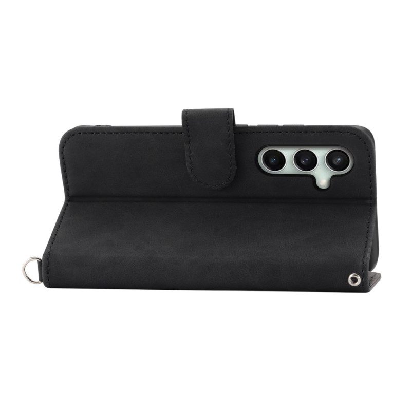 Kotelot Samsung Galaxy S25 Fe Pitsikuvio Hihnalla Ja Olkahihnalla