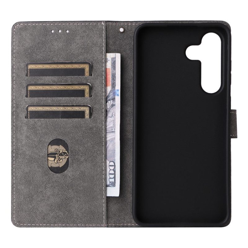 Kotelot Samsung Galaxy S25 Fe Rfid-suojattu Mokkanahkaefekti