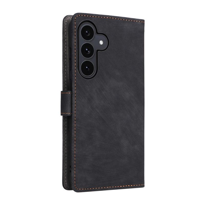 Kotelot Samsung Galaxy S25 Fe Rfid-suojattu Mokkanahkaefekti