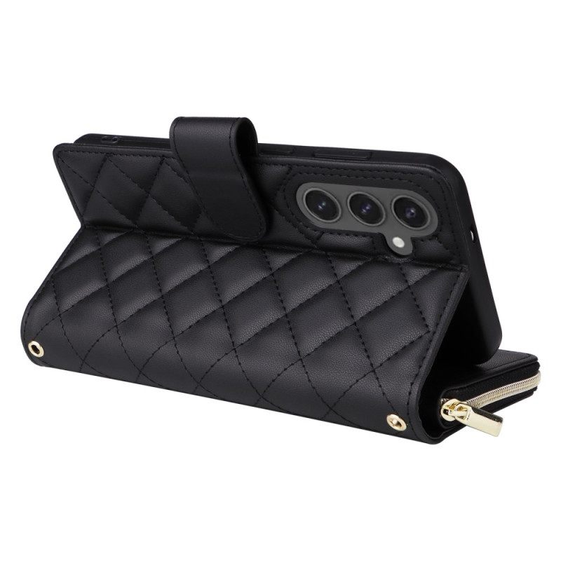 Kotelot Samsung Galaxy S25 Fe Tikattu Hihnalla Ja Olkahihnalla Suojakuori