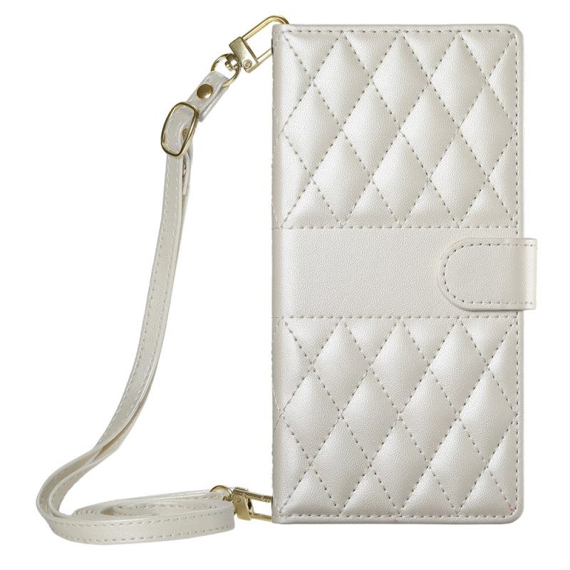 Kuoret Samsung Galaxy S25 Fe Tikattu Lompakko Hihnoilla