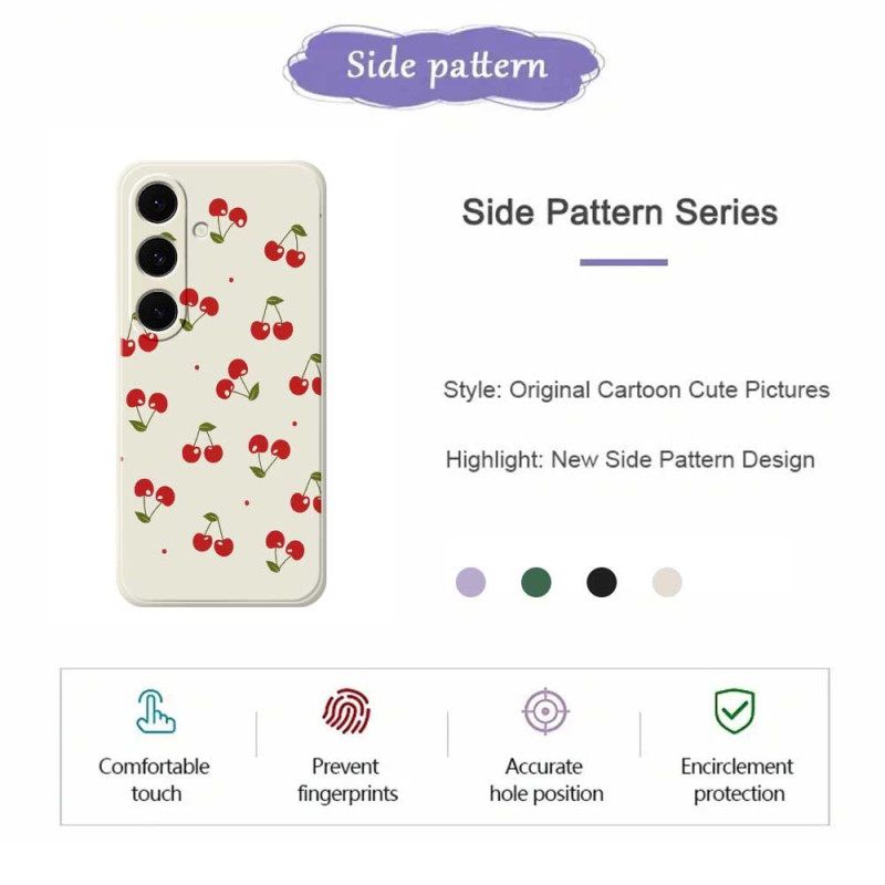 Kuori Samsung Galaxy S25 Fe Kirsikka-silikoni Suojakuori