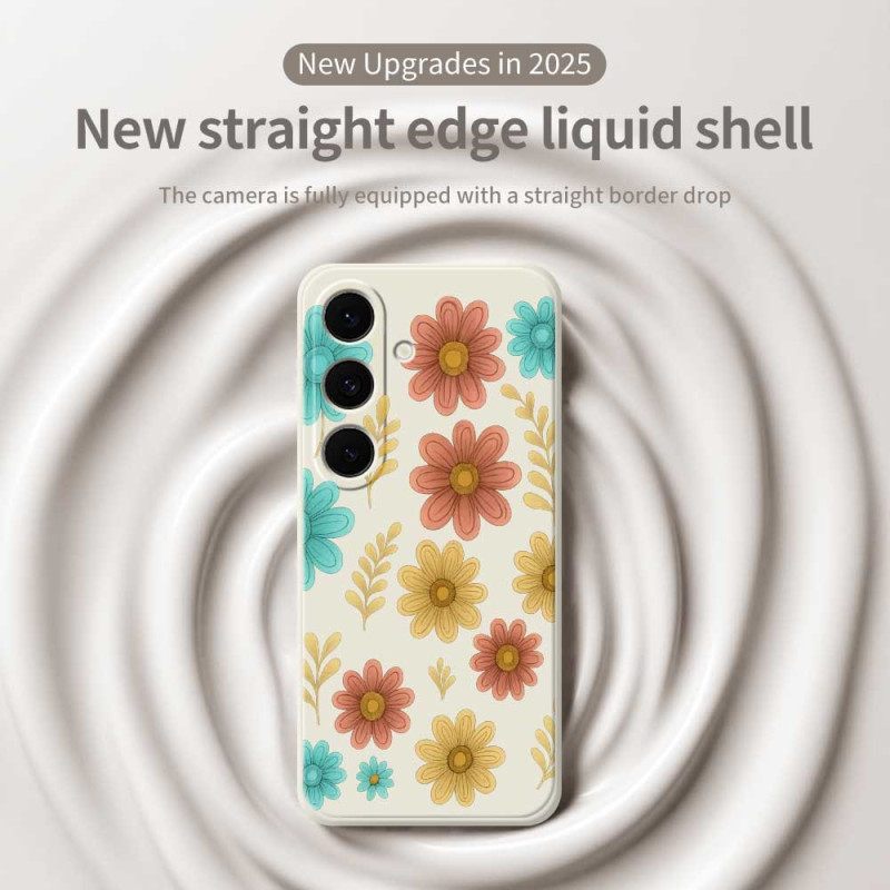 Kuori Samsung Galaxy S25 Fe Kukkasilikoni Suojakuori